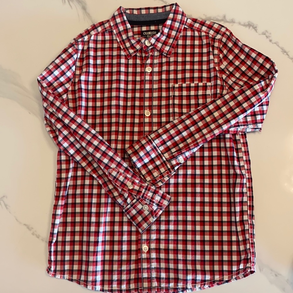Oshkosh boys plaid button down